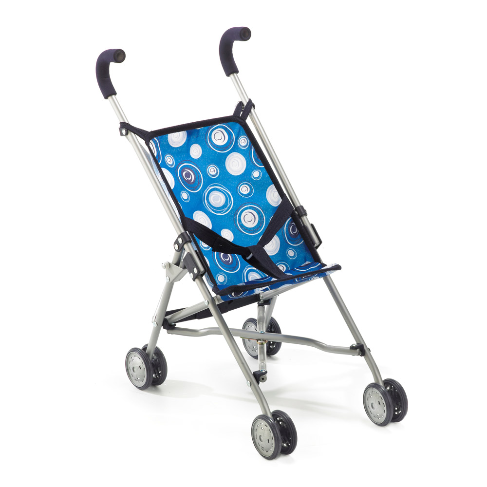 Mini-Poppenbuggy Roma - Blauw met luchtbellen