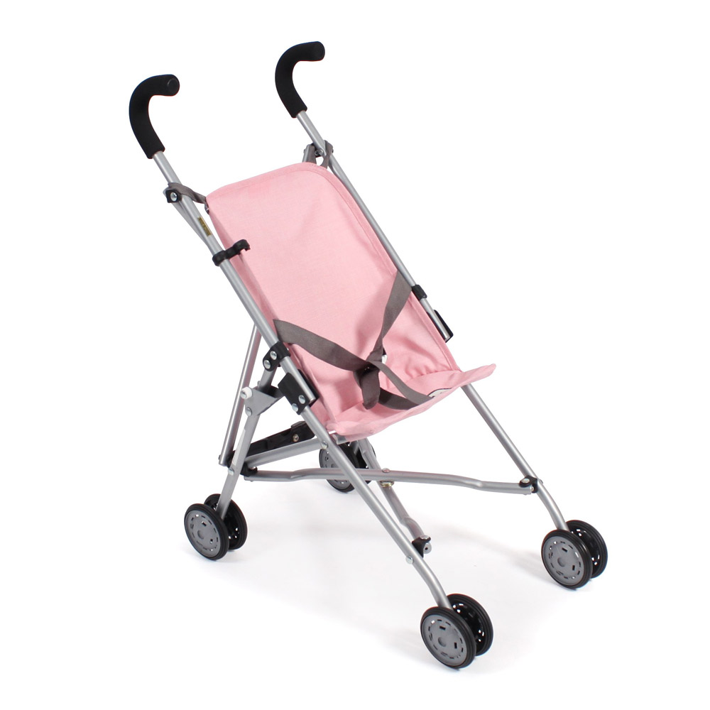 Mini-Poppenbuggy Roma - Melange Grijs Roze