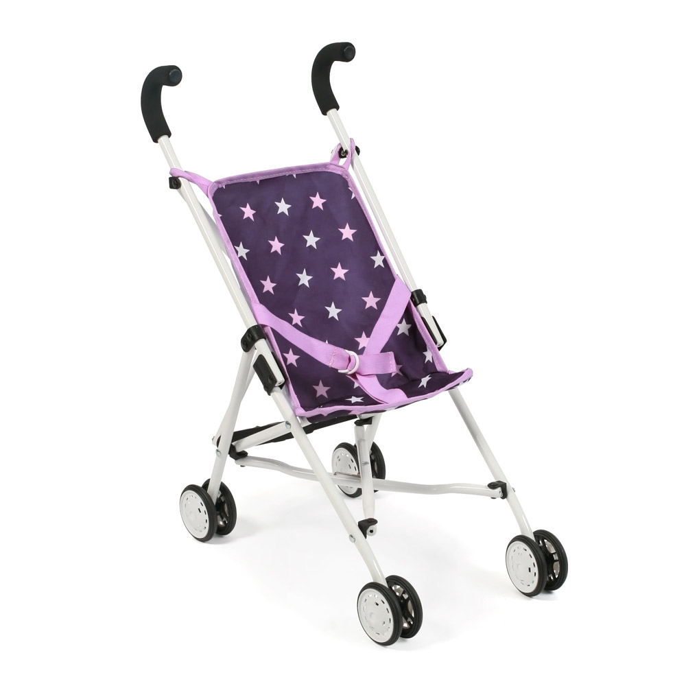 Mini-Poppenbuggy Roma - Stars Lila