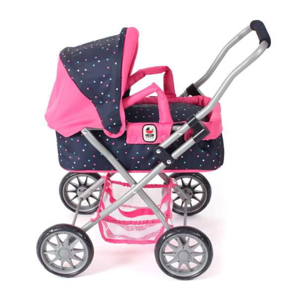Kleine Poppenwagen Smarty – Confetti Pink - Afbeelding 2
