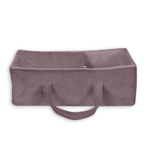 Luxe Poppenreiswieg – Corduroy Lila – 40 cm