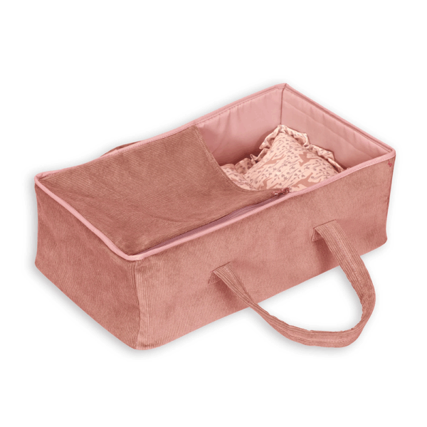 Luxe Poppenreiswieg – Corduroy Roze – 40 cm - Afbeelding 2