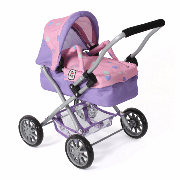 Kleine Poppenwagen Smarty – Hearts Lila
