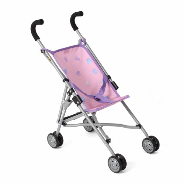 Mini-Poppenbuggy Roma – Hearts Lila