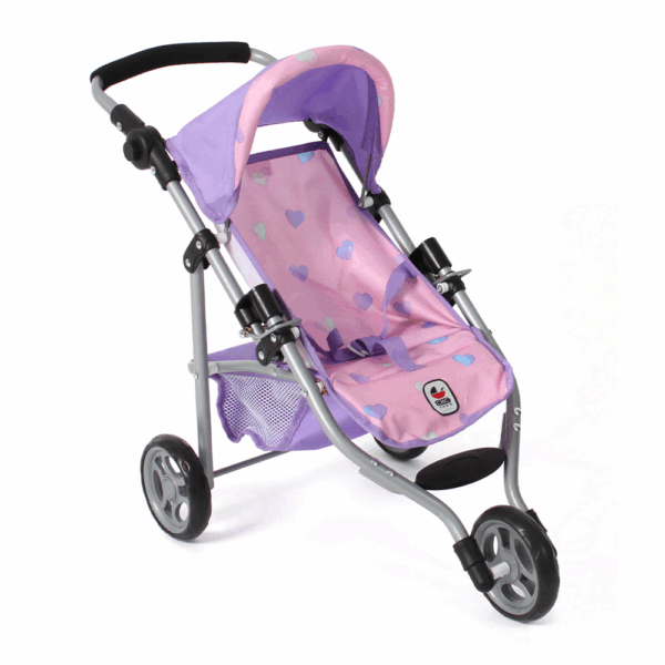 Poppenwagen Jogger Lola – Hearts Lila