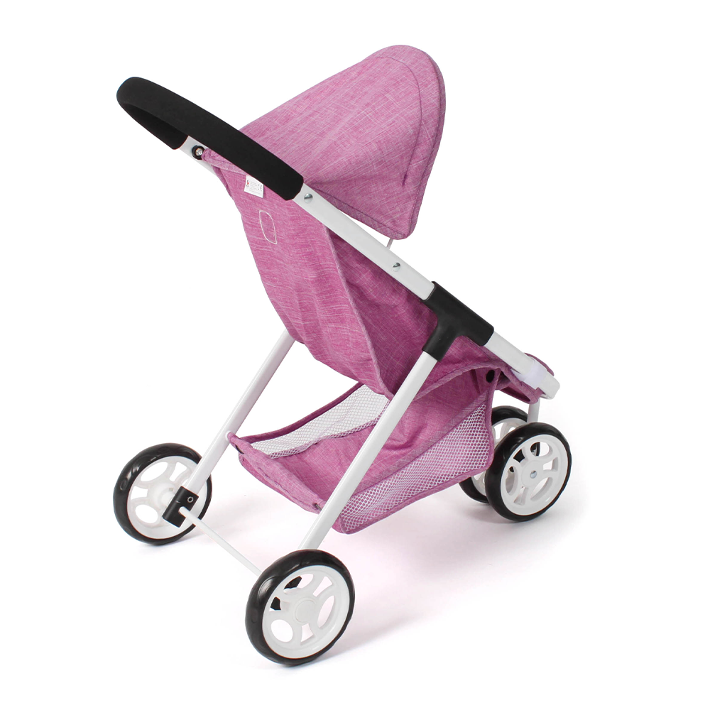 Kleine Poppenbuggy Speedy - Pink Jeans - Achterkant