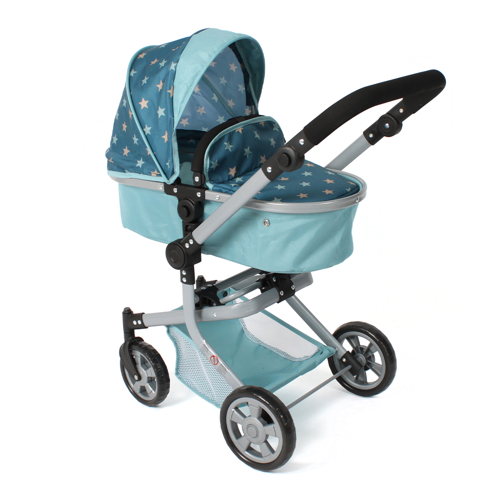 Bayer Chic 2000 Combi-poppenwagen Mika - Stars Turquoise