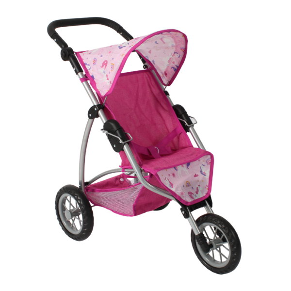 Poppenwagen Jogger Leon – Unicorn Pink
