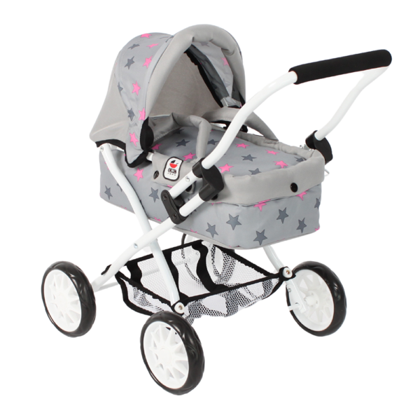 Kleine Poppenwagen Smarty – Galaxy Grey Pink